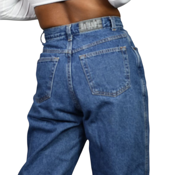 Vintage Gitano Zipper Jeans High Waist Mom Baggy 90s Medium Wash Cotton Rigid 27 - Picture 5 of 13